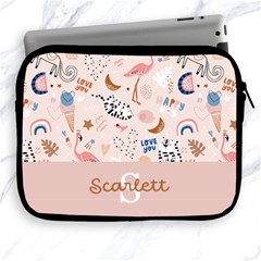 Personalized Cute Illustration Name iPad Zipper Case (2 styles) - Apple iPad Zipper Case