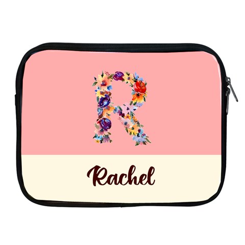 Personalized Initial Name Ipad Zipper Case By Joe Front