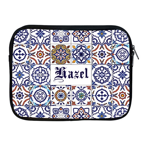 Personalized Tiles Name Ipad Zipper Case By Joe Front