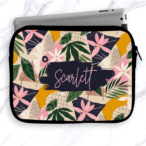 Personalized Tropical Name Ipad Zipper Case By Joe Front