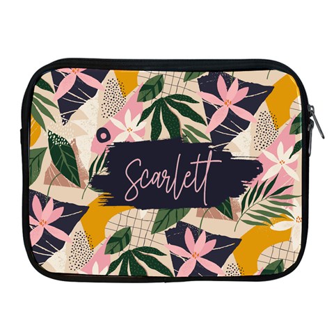 Personalized Tropical Name Ipad Zipper Case By Joe Front