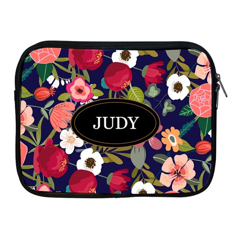 Personalized Floral Name Ipad Zipper Case By Joe Front