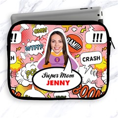 Personalized Photo Super Mom Mother Name iPad Zipper Case (2 styles) - Apple iPad Zipper Case