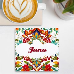 Personalized Mexican style Ornament Flower Name UV Print Square Tile Coaster - UV Print Square Tile Coaster 