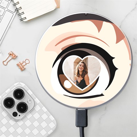 Personalized Anime Eye Name Wireless Fast Charger By Katy Front