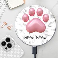 Personalized Meow Name Wireless Fast Charger - Wireless Fast Charger(White)