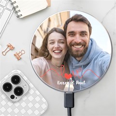 Personalized Love Line Photo Wireless Fast Charger - Wireless Fast Charger(White)