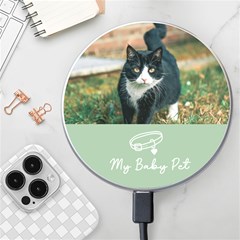 Personalized Pet Name Photo Wireless Fast Charger - Wireless Fast Charger(White)