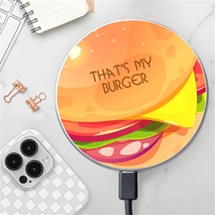 Personalized Burger Name Wireless Fast Charger - Wireless Fast Charger(White)