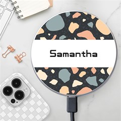 Personalized Stone Background Name Wireless Fast Charger - Wireless Fast Charger(White)