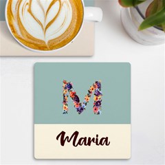 Personalized Initial Name Any Text Color UV Print Square Tile Coaster - UV Print Square Tile Coaster 