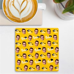 Personalized Many Faces Name Any Text Color UV Print Square Tile Coaster - UV Print Square Tile Coaster 