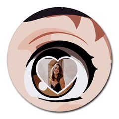 Personalized Anime Eye Name Round Mousepad