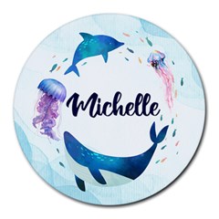 Personalized Sea Name Round Mousepad