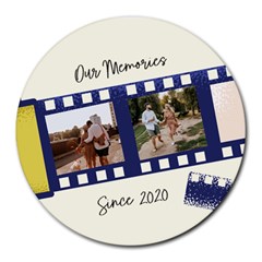 Personalized Film Photo Name Round Mousepad