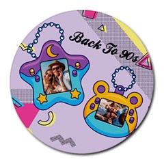 Personalized Tamagotchi Photo Name Round Mousepad