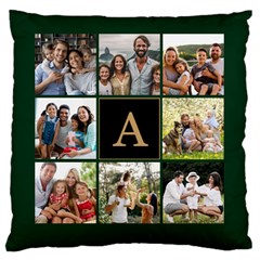 Personalized Initial 8 Photo Large Cushion Case - Large Cushion Case (One Side)