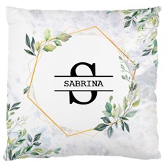 Personalized Initial Name Floral Large Cushion Case - Large Cushion Case (One Side) Personalized Initial Name Floral Large Cushion Case - Large Cushion Case (One Side)