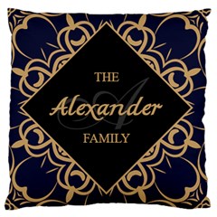 Personalized Initial Name Floral Ornament Large Cushion Case - Large Cushion Case (One Side) Personalized Initial Name Floral Ornament Large Cushion Case - Large Cushion Case (One Side)