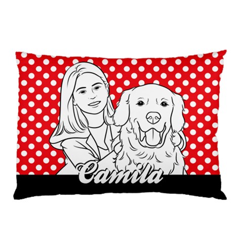 Personalized Hand Draw Style By Wanni 26.62 x18.9  Pillow Case