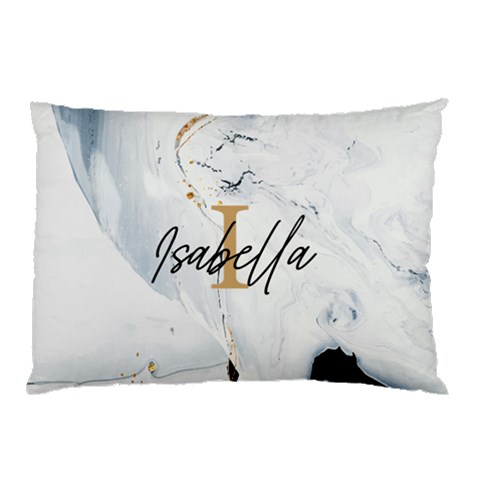 Personalized Initial Name Marble Pillow Case By Joe Back