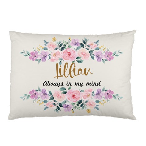 Personalized Floral Pattern Always In My Mind Name Pillow Case By Joe Front