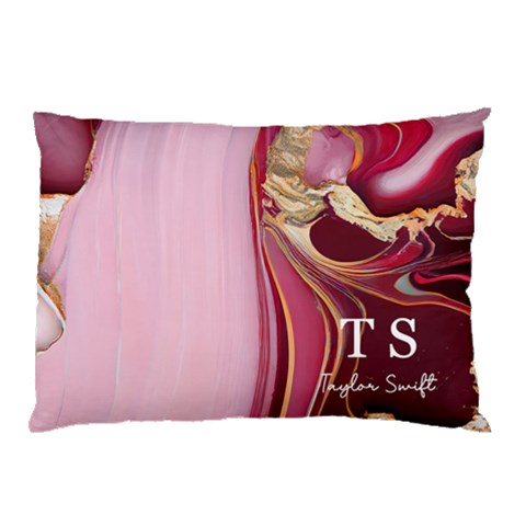Personalized Initial Name Marble Pillow Case By Joe Back