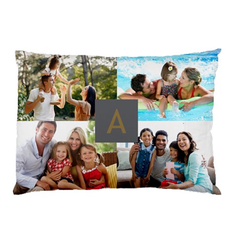 Personalized Photo Initial Pillow Case By Joe 26.62 x18.9  Pillow Case