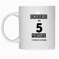 Personalized Couple Anniversary Photo Name Any Text Mug - White Mug