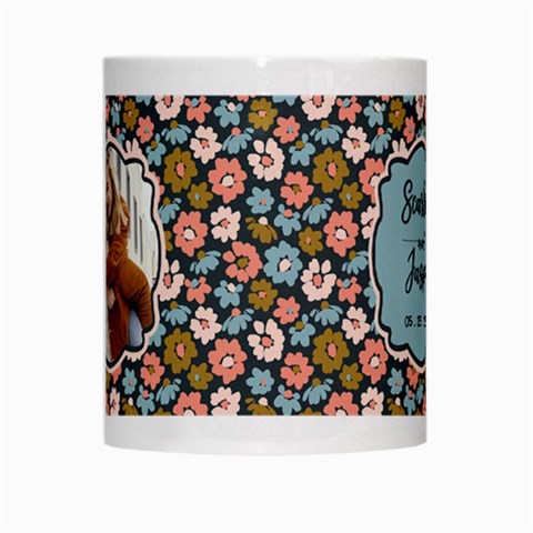 Personalized Floral Pattern Photo Couple Name Mug By Joe Center