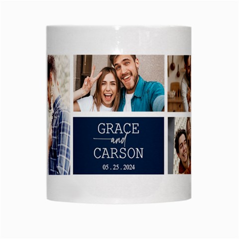 Personalized 5 Photo Couple  Name Mug By Joe Center