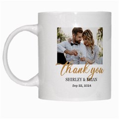 Personalized Wedding Photo Thank You Mug - White Mug