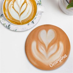 Personalized Coffee Name Round Tile Coaster - UV Print Round Tile Coaster