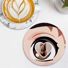 Personalized Anime Eye Name Round Tile Coaster - UV Print Round Tile Coaster