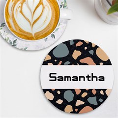 Personalized Stone Background Round Tile Coaster