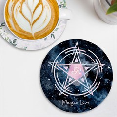 Personalized Magic Name Round Tile Coaster - UV Print Round Tile Coaster