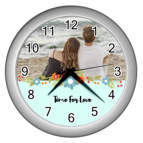 Personalized Half Photo Wall Clock By Katy Front