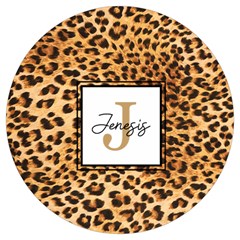 Personalized Animal Skin Initial Any Text Name Round Trivet