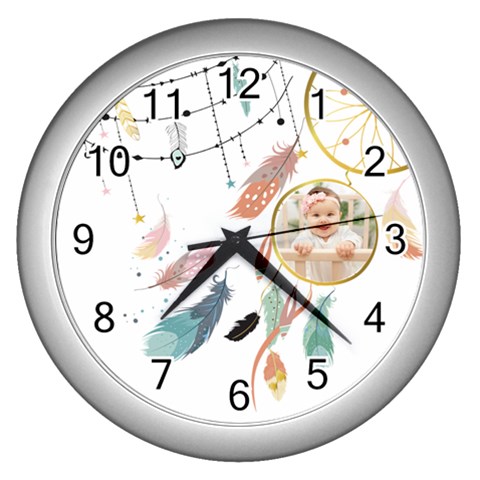 Personalized Dreamcatcher Photo Wall Clock By Katy Front