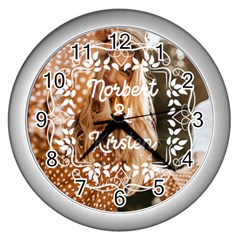 Personalized Wedding Frame Photo Wall Clock - Wall Clock (Silver)