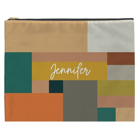Personalized Geometric Minimalist Name Cosmetic Bag By Joe Front