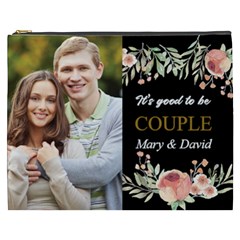Personalized Photo Couple Name Any Text Cosmetic Bag - Cosmetic Bag (XXXL) Personalized Photo Couple Name Any Text Cosmetic Bag - Cosmetic Bag (XXXL)