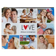 Personalized Love Photo Any Text Cosmetic Bag - Cosmetic Bag (XXXL) Personalized Love Photo Any Text Cosmetic Bag - Cosmetic Bag (XXXL)