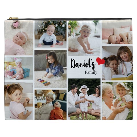 Personalized Photo Family Name Any Text Cosmetic Bag By Joe Front