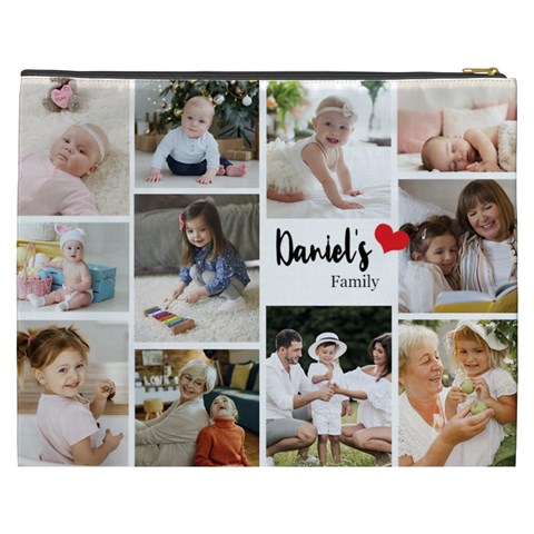 Personalized Photo Family Name Any Text Cosmetic Bag By Joe Back
