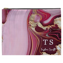 Personalized Initial Name Marble Cosmetic Bag - Cosmetic Bag (XXXL)