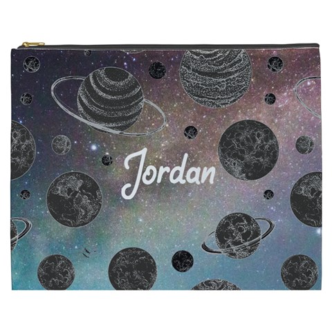 Personalized Space Name Cosmetic Bag By Joe Front