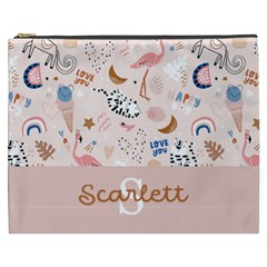 Personalized Cute Illustration Cosmetic Bag - Cosmetic Bag (XXXL)