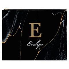 Personalized Initial Name Marble Cosmetic Bag - Cosmetic Bag (XXXL)