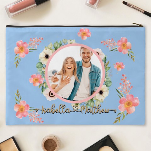 Personalized Photo Love Name Cosmetic Bag By Joe Back